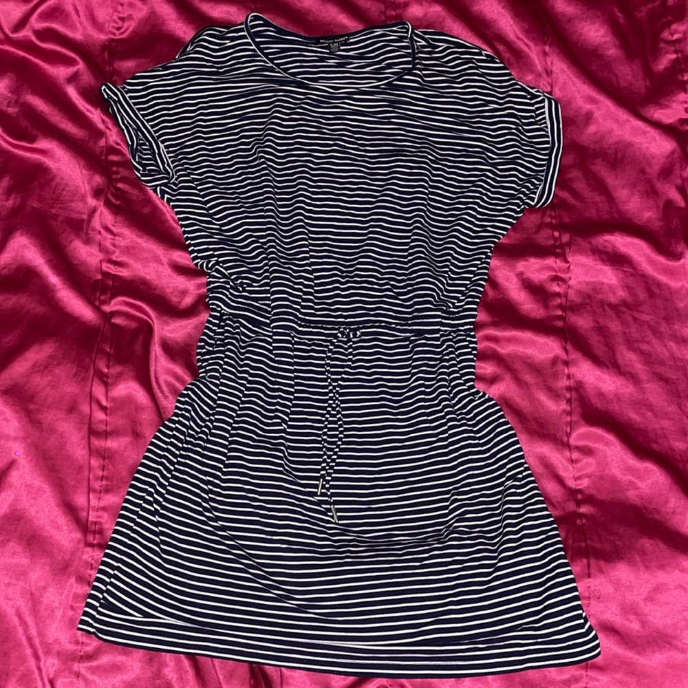 Hilary Radley Black and White Striped Dress